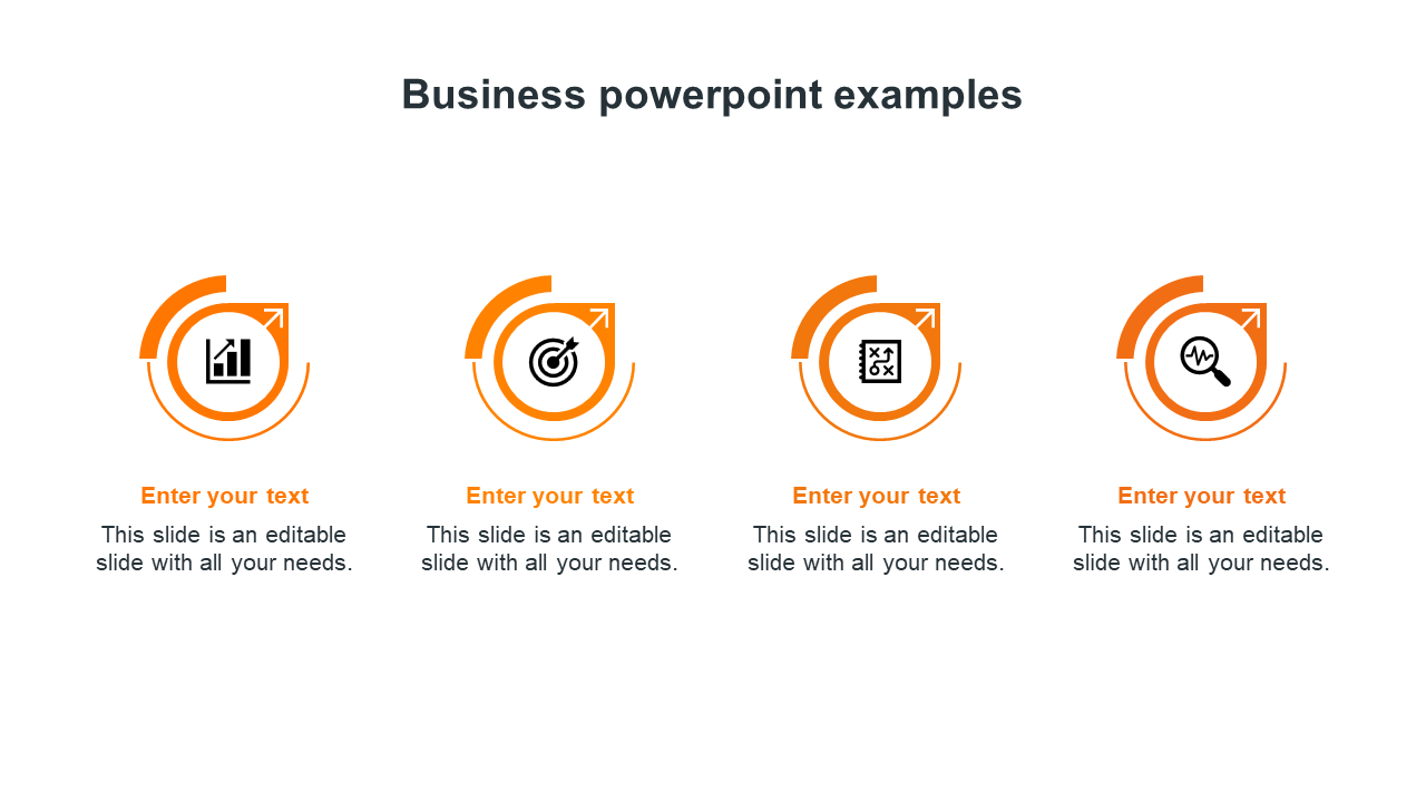 Free - Awesome Business PowerPoint Examples with Four Nodes